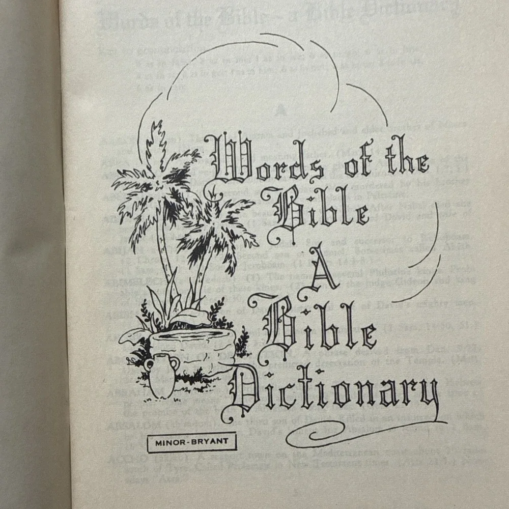 (2) Vintage 1938 Words of the Bible A Dictionary PB Gibson NY USA Christian Book